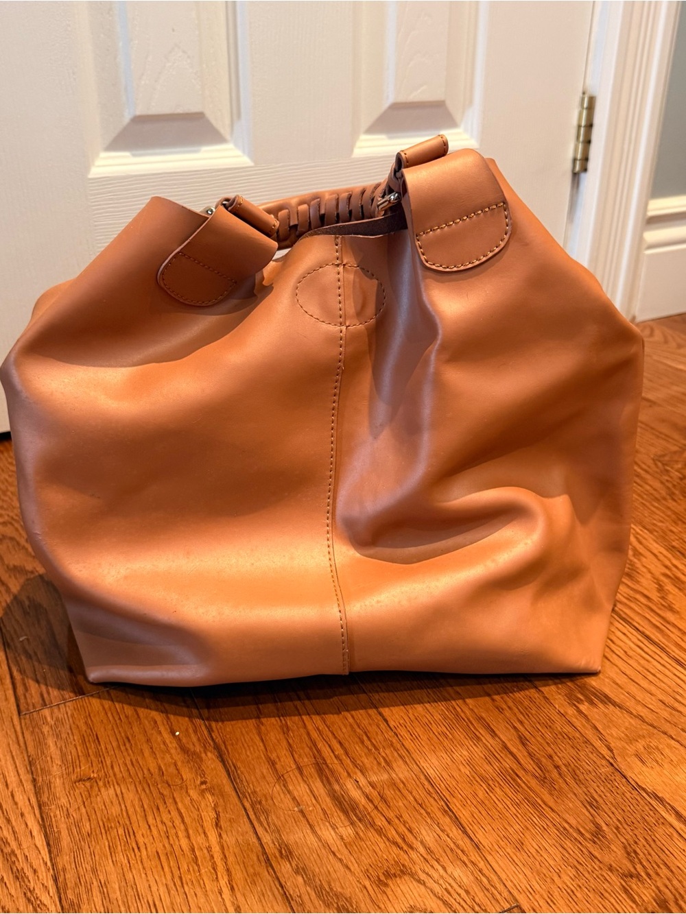 Marni Slouchy Leather Hobo — Cognac/Tan